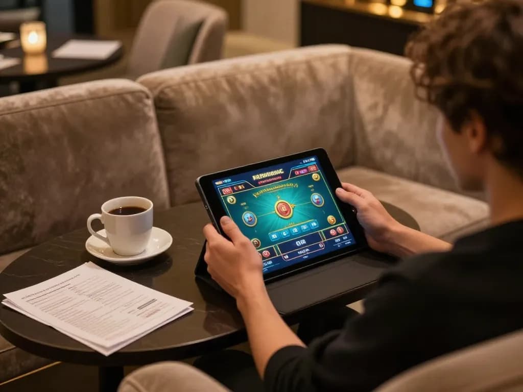 Engaging session at sc88 nhà cái with a player strategizing and enjoying online casino games