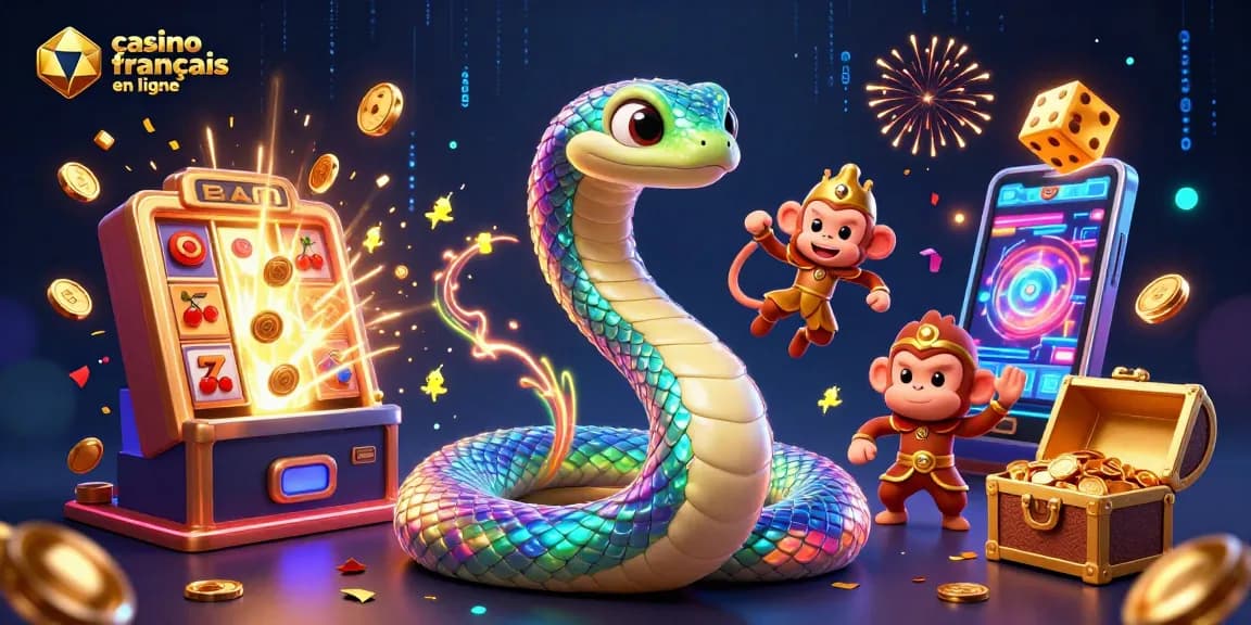 Faites tourner et gagnez gros avec un casino français en ligne dans cette illustration de casino 3D vibrante !