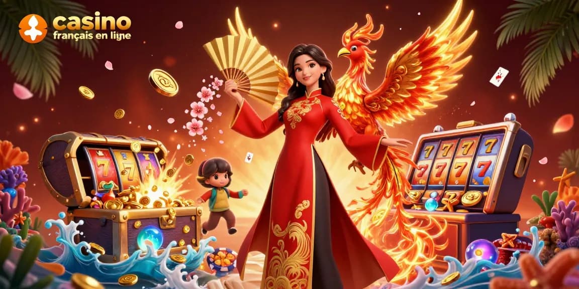 Vivez des sensations fortes à enjeux élevés au casino francais en ligne avec des éléments de jeu vibrants et des images joyeuses.