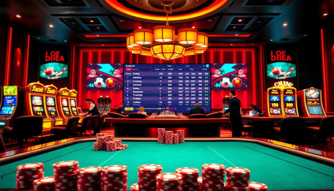 Experience thrilling gameplay with link alternatif sbobet while placing bets on a vibrant casino table.