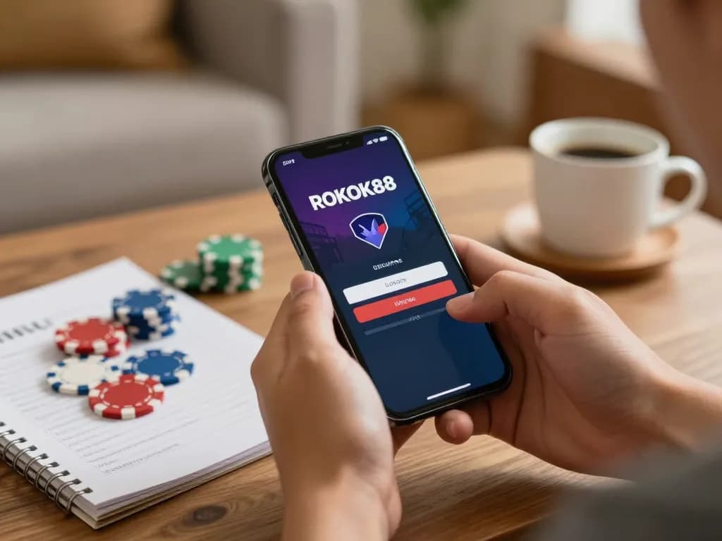 rokok 88 login to online games on smartphone in cozy home environment