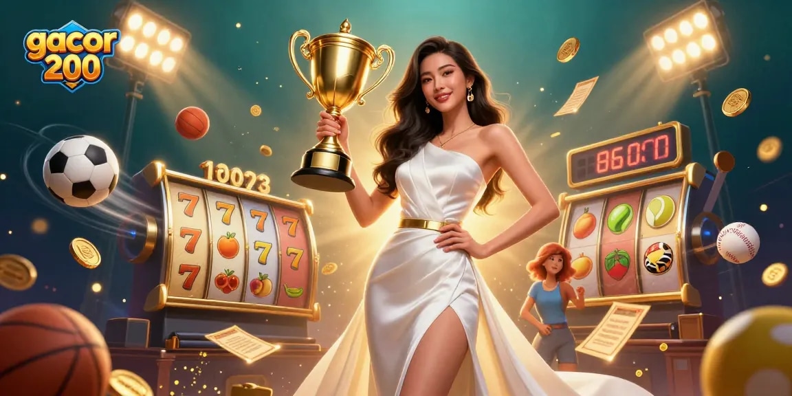 Engage with gacor 200 by experiencing victory in a lively slot game atmosphere.