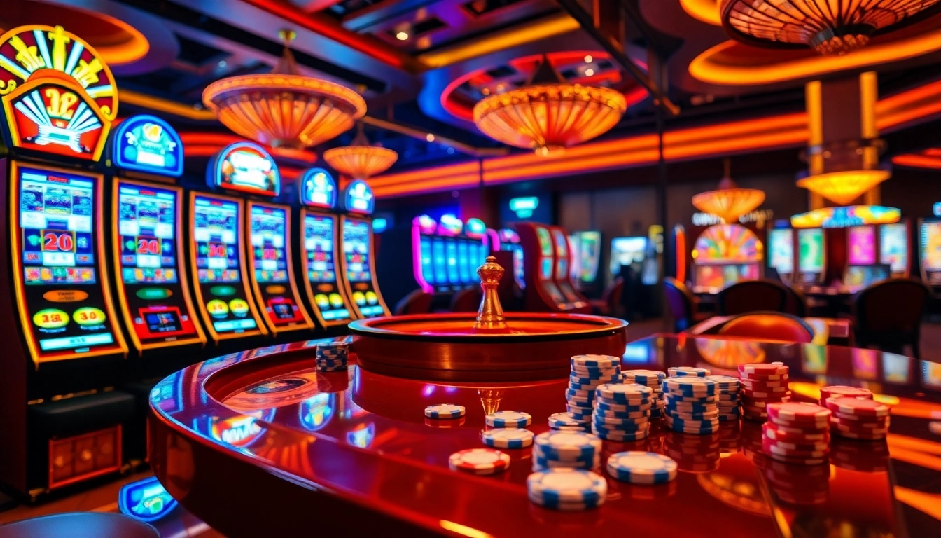 Engage with high-stakes idnslot action at a glamorous casino setting.