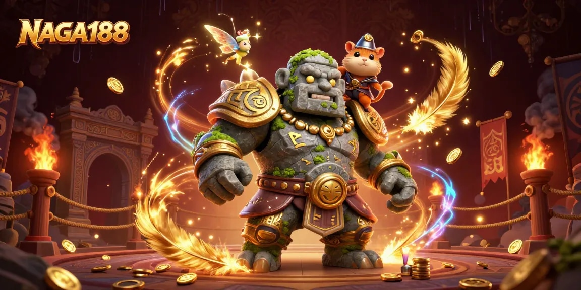 NAGA188 menawarkan permainan seru dengan golem penjaga magis, menarik pemain ke arena taruhan.