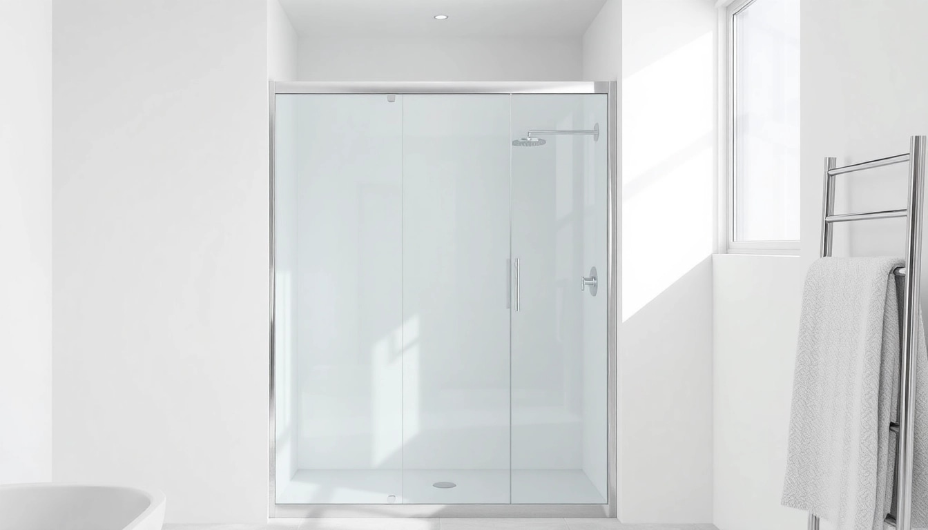 Paroi de douche sirhona élégante dans une salle de bain moderne, ajoutant style et confort.