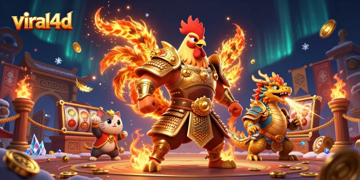 Engage in thrilling gameplay with viral4d slots, featuring dynamic characters and rich casino elements.