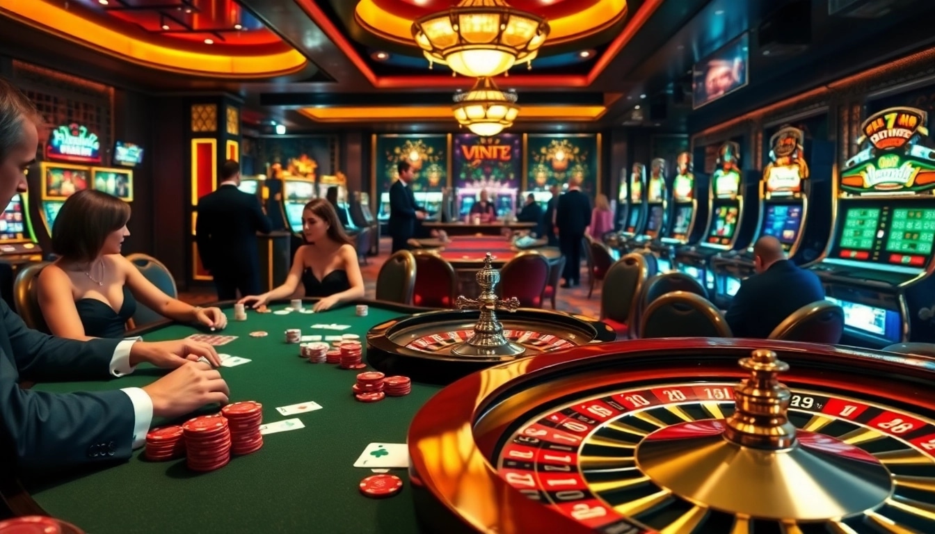 Découvrez l'excitation du meilleure casino en ligne avec des joueurs profitant du poker, de la roulette et des machines à sous.