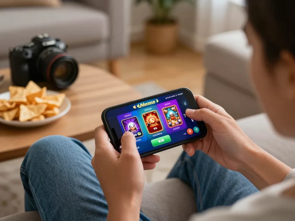 Engaging in casino online senza registrazione through mobile app in a cozy home setting