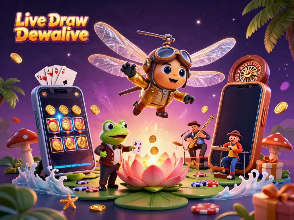 Engage with Live Draw Dewalive as the dragonfly pilot oversees vibrant casino action