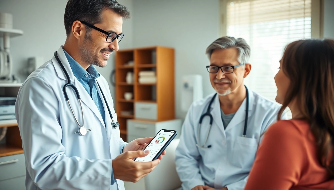 YourGP app interface enhancing patient-doctor engagement in a friendly consultation environment.