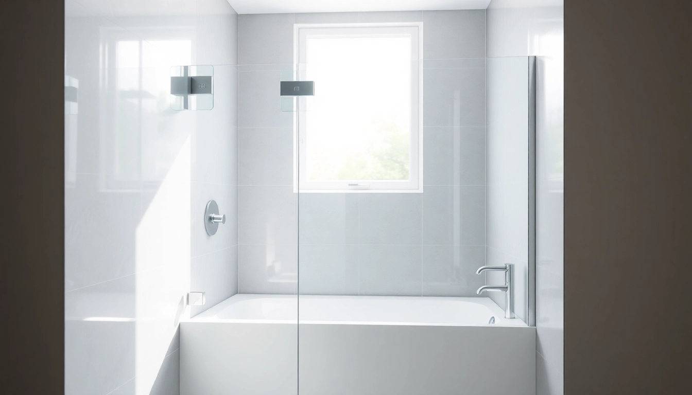Elegant semi frameless shower screens transforming a modern bathroom space.