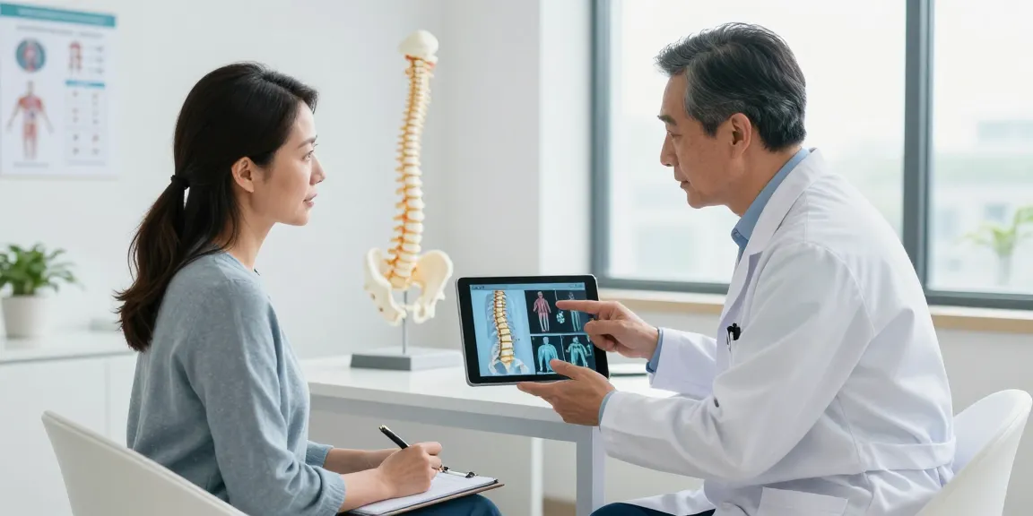 Engaging consultation about Dar kanal ameliyatı between a surgeon and a patient in a modern clinic.