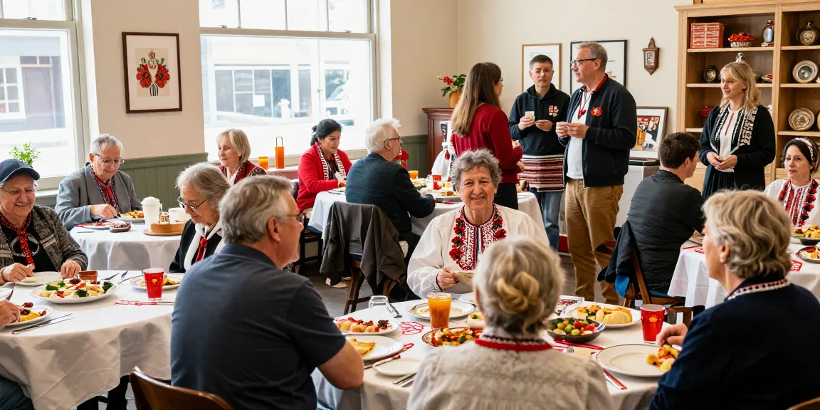 Polish community members at a lively event in San Francisco, engaging in cultural activities and sharing traditions on https://www.sfpol.com/.