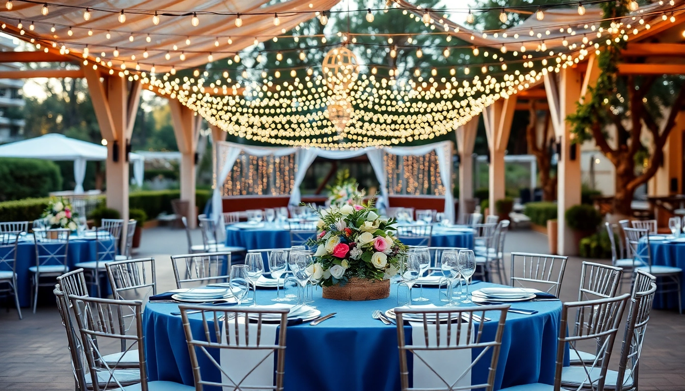 Showcase of Table & Chair Rentals set in a charming outdoor venue with exquisite decor.