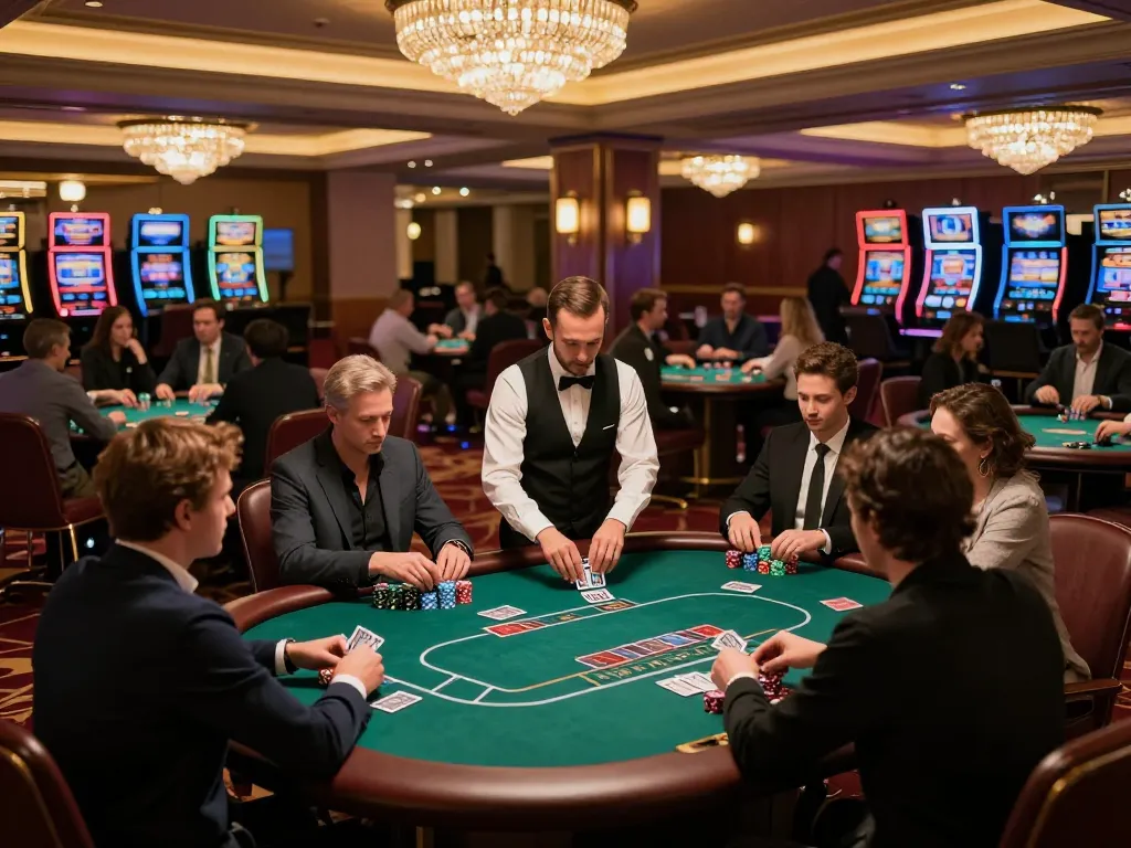 Exciting gameplay at the migliori casino online stranieri showcasing poker tables with players engaged.