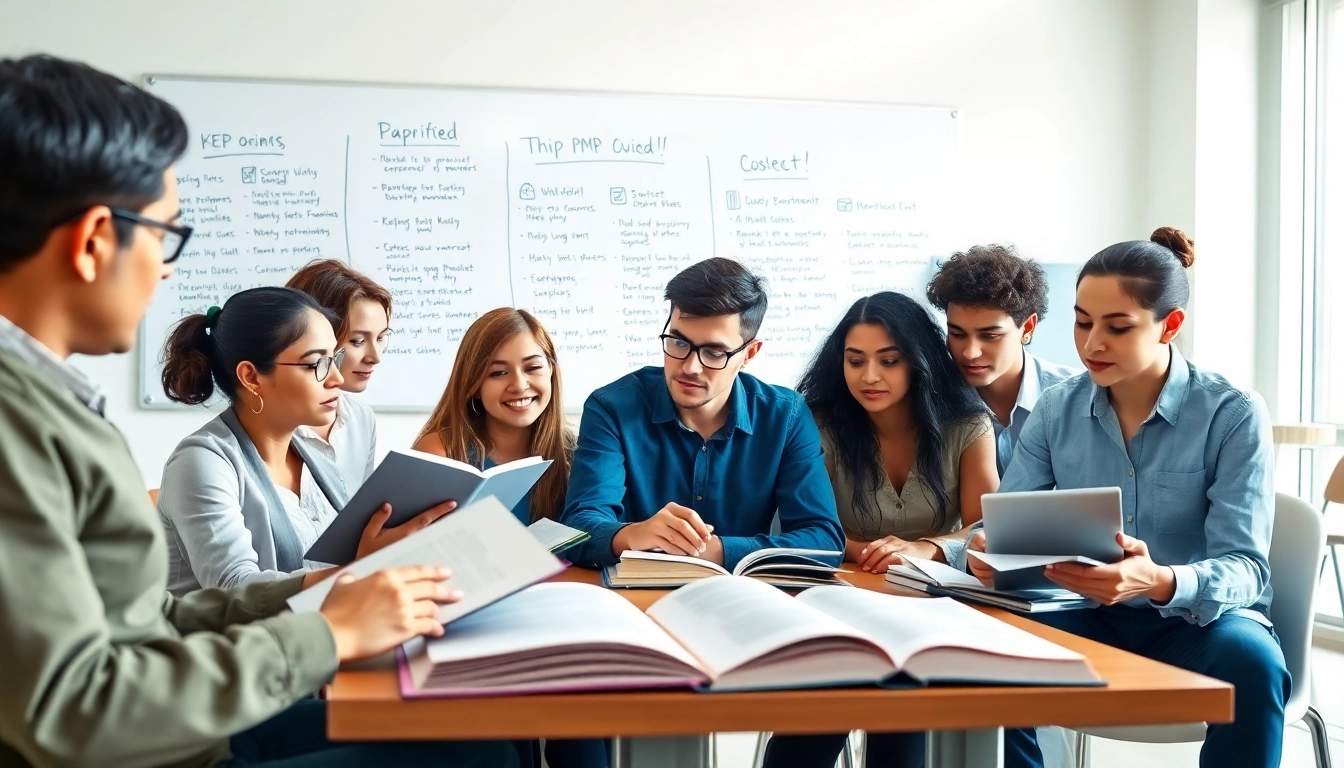 PMP exam support through collaborative study session among diverse individuals.