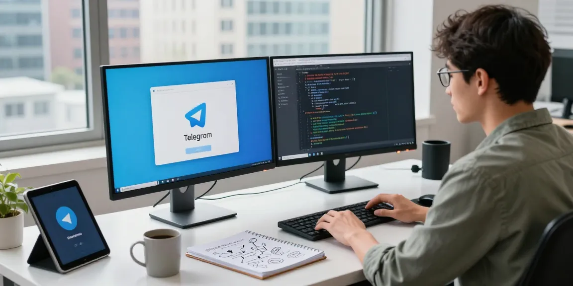 Programmer debugging the 纸飞机中文版 app in a modern tech workspace with dual monitors and coding tools.