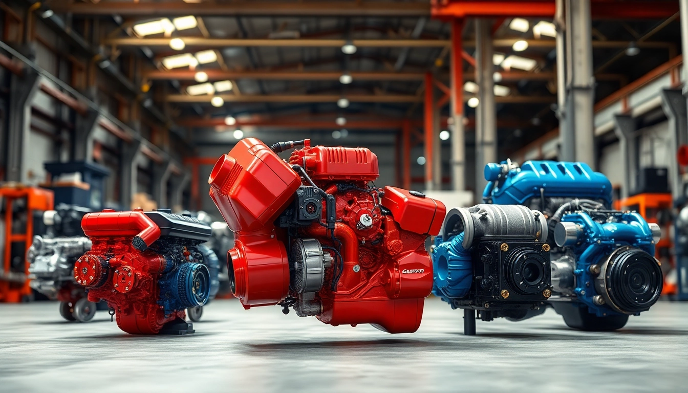 Showcasing Approved Engines with vibrant colors and detailed automotive textures.