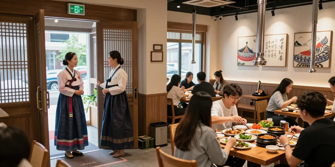 Elegant dining ambiance at 상봉동 한국관나이트, showcasing Korean cuisine and welcoming atmosphere.