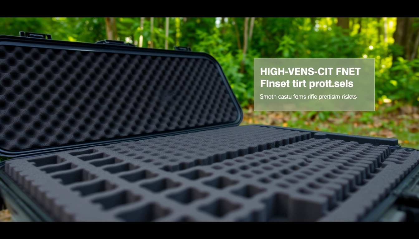Foam for rifle case providing secure storage, featuring precision-cut foam inserts.