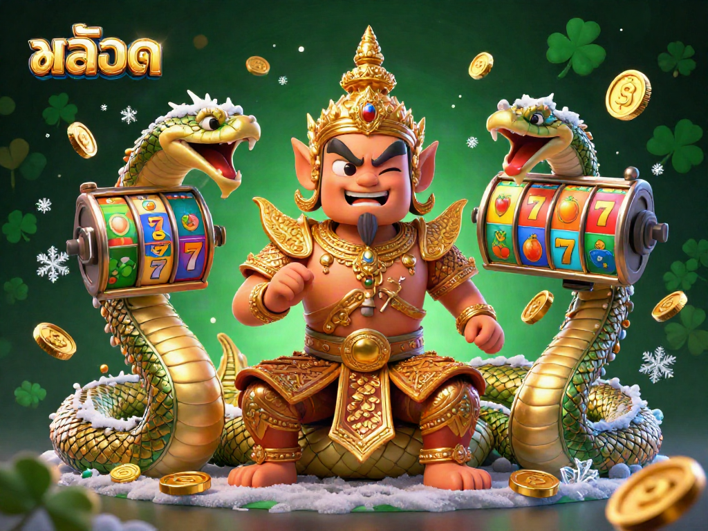 เล่นสล็อตกับเทวดายักษ์และงูนา ในโลกของสล็อตออนไลน์
