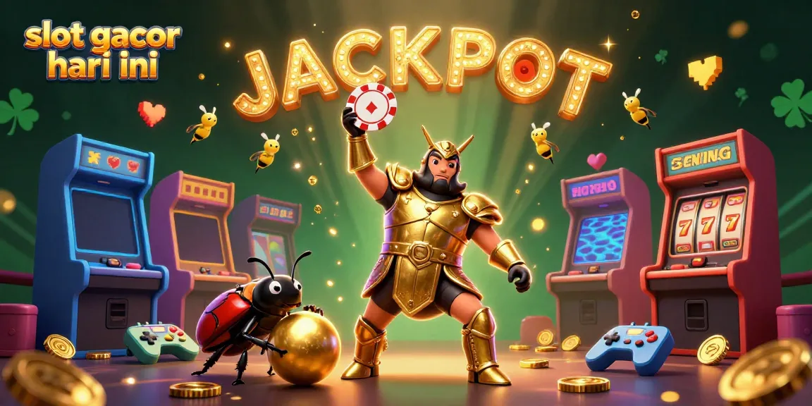 Engage with slot gacor hari ini in this lively 3D scene of cartoon beetles celebrating a jackpot.