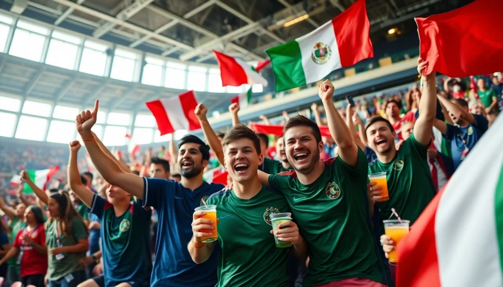 Capture the excitement of fans at the best sportsbooks Mexico, showcasing the thrill of sports betting.