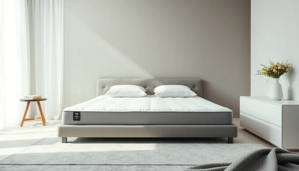 Materasso matrimoniale memory in ambientazione moderna, evidenziando il comfort e il design innovativo per un sonno migliore.