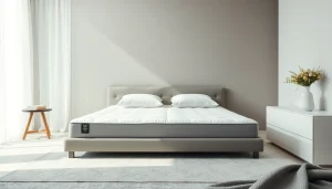 Materasso matrimoniale memory in ambientazione moderna, evidenziando il comfort e il design innovativo per un sonno migliore.