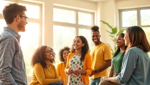 Empowerment Solutions engaging diverse individuals in a supportive community setting.