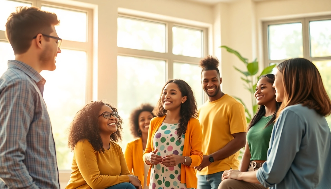 Empowerment Solutions engaging diverse individuals in a supportive community setting.