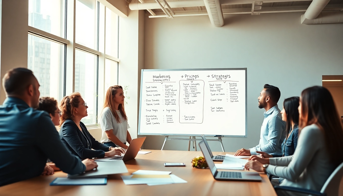 Analyze competitor pricing strategy in a collaborative marketing meeting focused on strategy development.