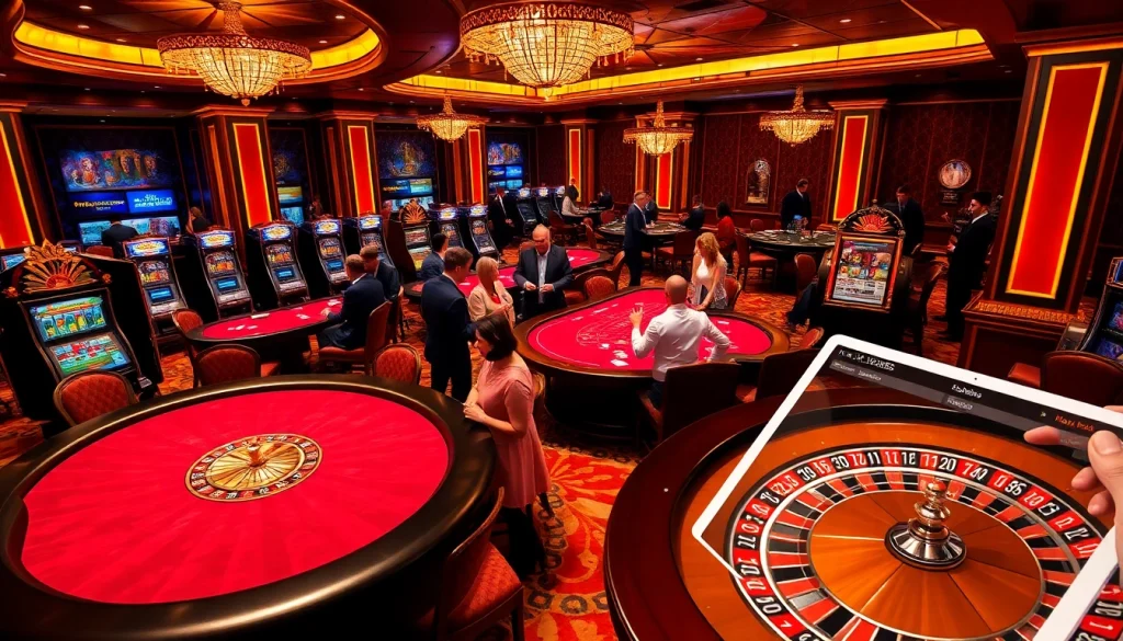 Players enjoying a high-stakes game at https://xx88.nl/, featuring vibrant casino elements and exciting atmosphere.