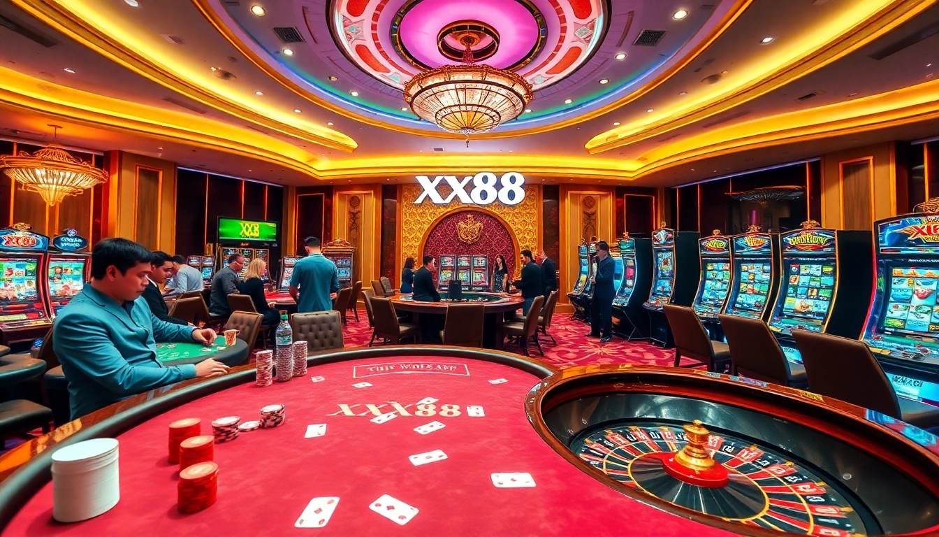 Experience the thrill of gambling at XX88 with vibrant casino games and high-stakes excitement.