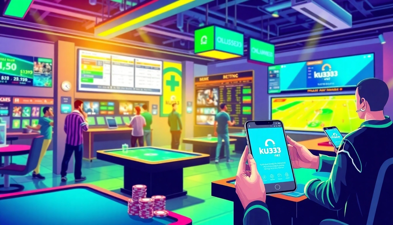 Hình ảnh sống động của nền tảng cá cược trực tuyến ku3933 Net, thể hiện các trò chơi và sự tương tác của người dùng.