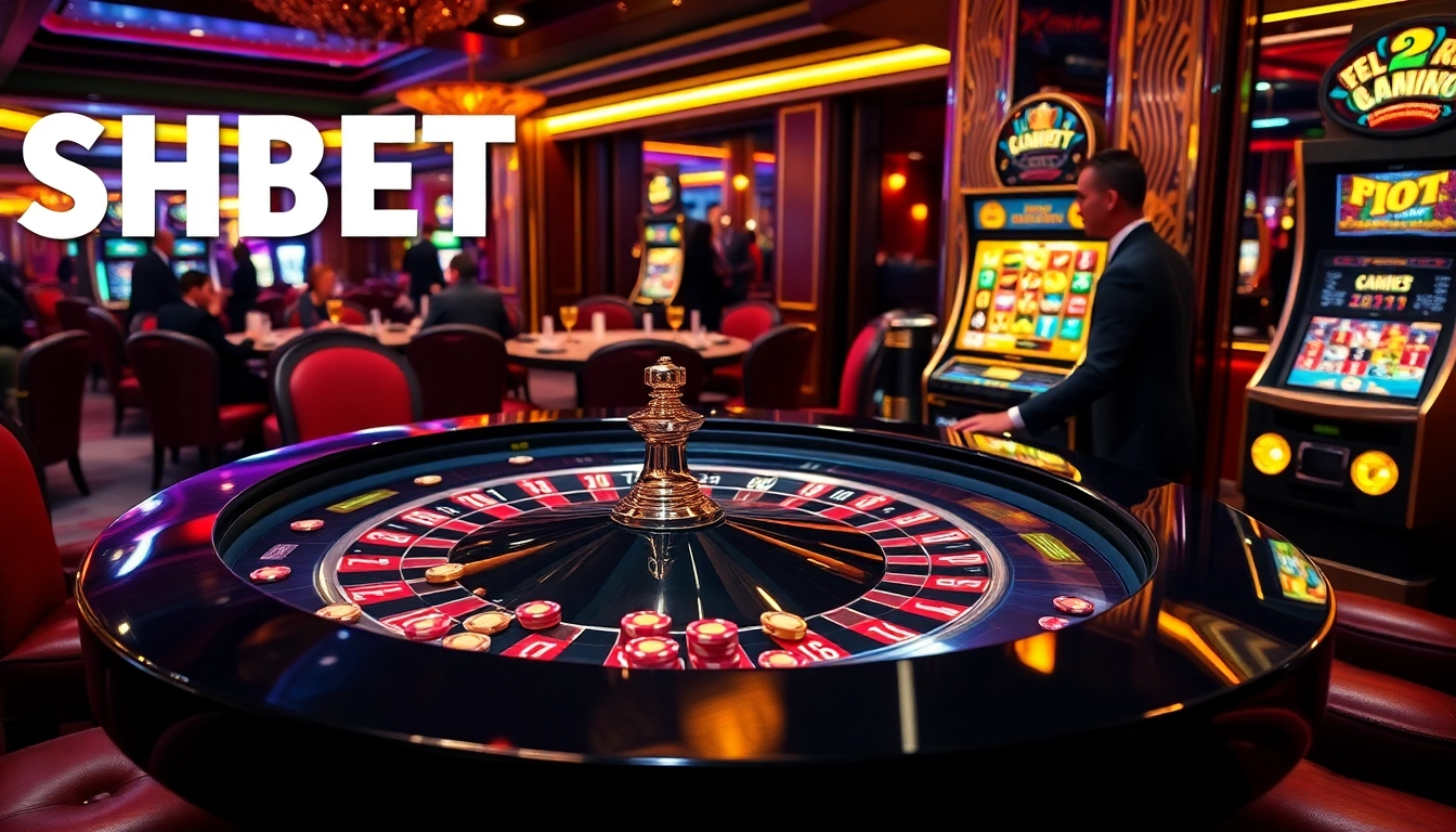 Experience the thrill of SHBET with luxurious casino games and vibrant roulette tables.
