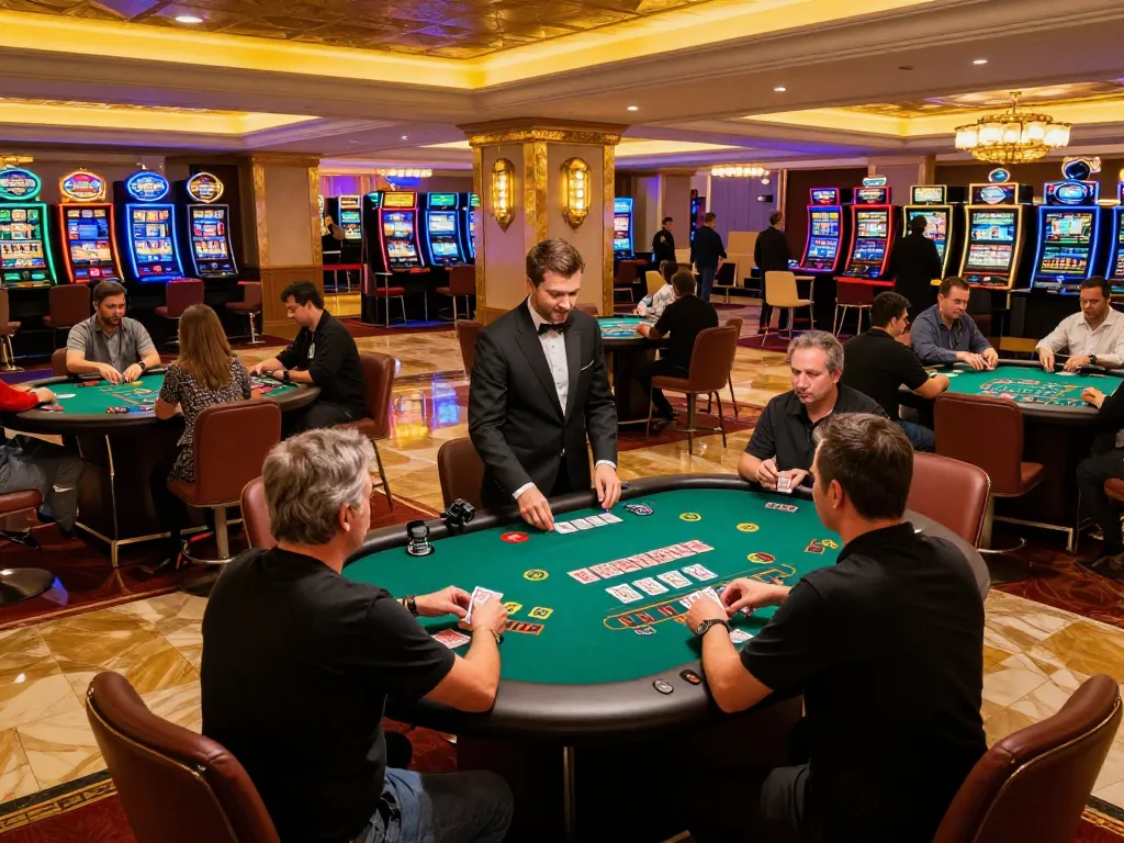 Players enjoying blackjack at SC88 casino, showcasing gaming strategy and vibrant atmosphere.