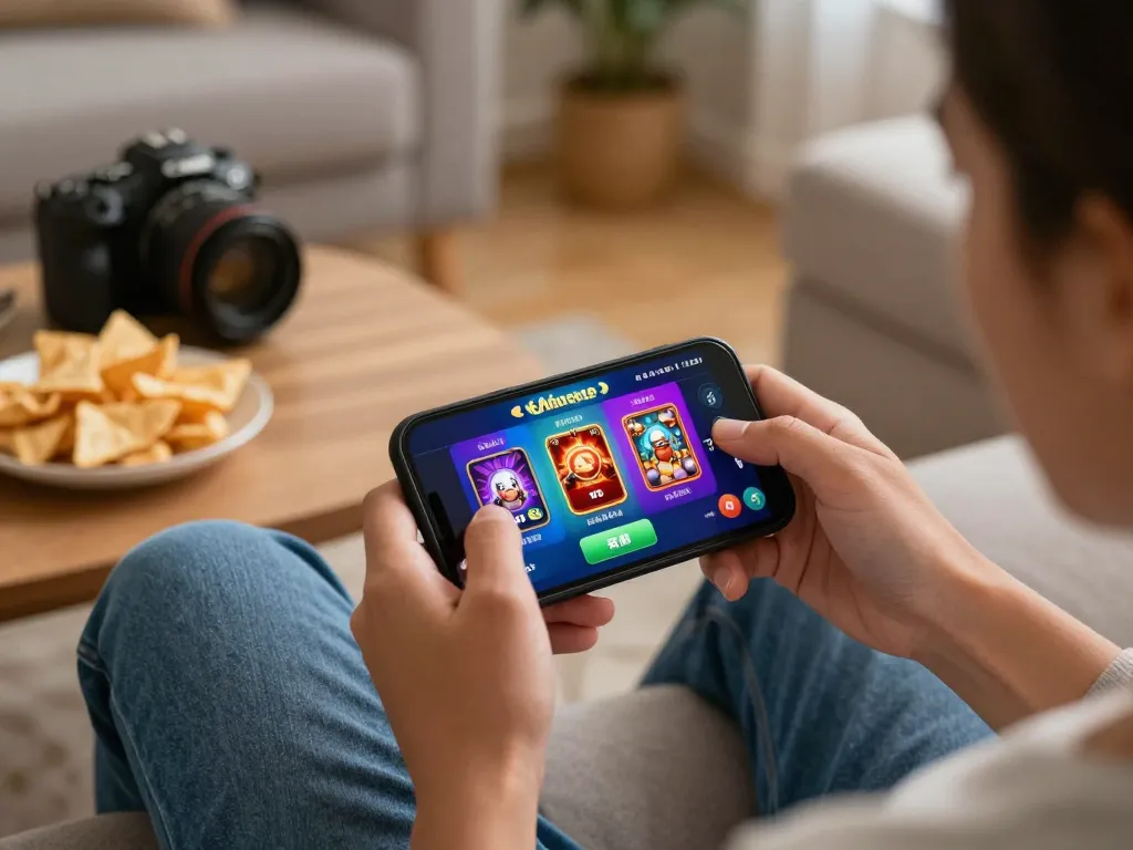 Engaging in casino online senza registrazione through mobile app in a cozy home setting