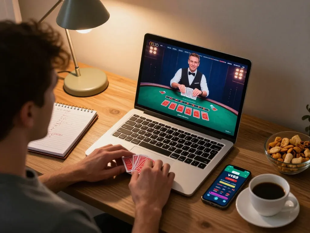 Experience live dealer blackjack at vt88 with an engaging online gaming setup.