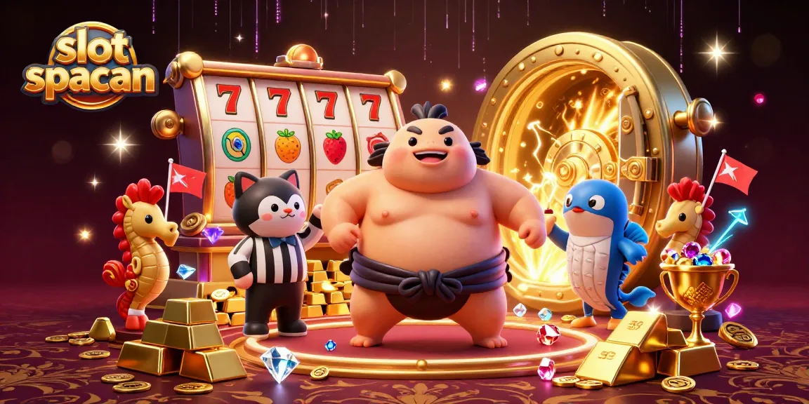 Experience the thrill of slot spaceman as characters celebrate wins with vibrant gems and treasures.