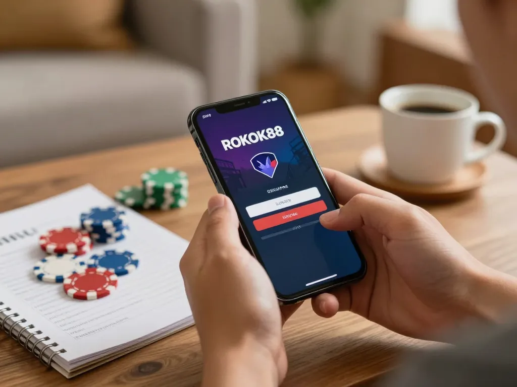 rokok 88 login to online games on smartphone in cozy home environment