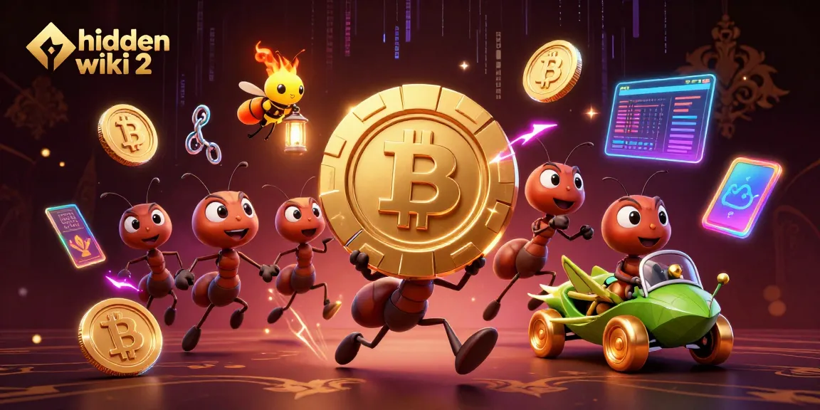 Engage the hidden wiki 2 charm with ants heisting a giant poker chip in a crypto casino adventure