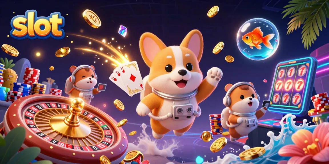 Spin the slot reels with exciting rewards in this vibrant casino scene.