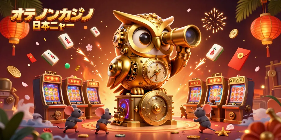 オンラインカジノ 日本語の動きある場面で、ユニークなキャラクターたちがカジノゲームを楽しむ様子