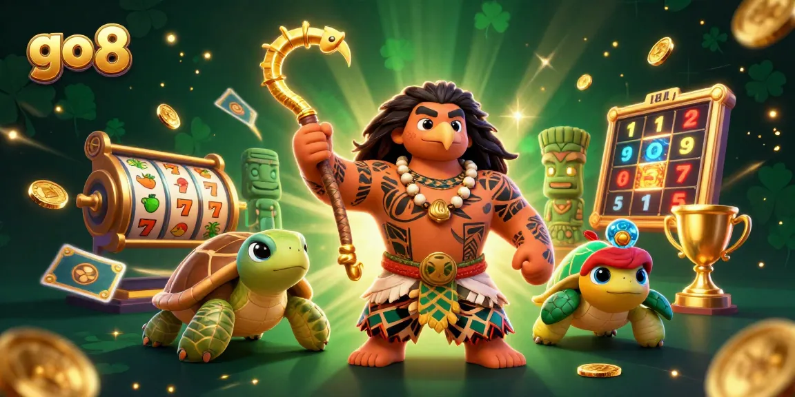 Discover winning slots with go 8 in a vibrant casino-themed scene filled with excitement.