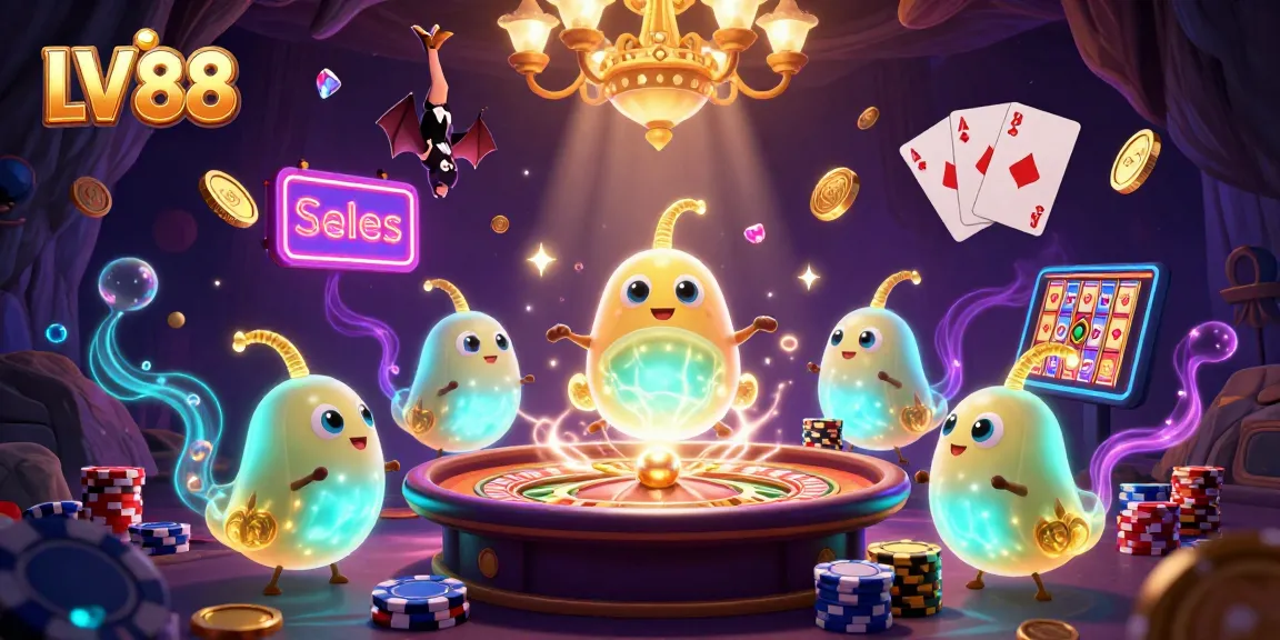 Experience thrilling gameplay at LV 88, illuminated by glowworms in a vibrant casino environment.