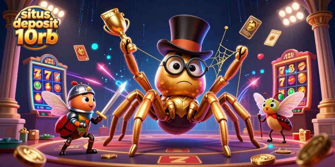 Engage with thrilling action in the situs deposit 10rb scene, featuring a dynamic golden tarantula and a beetle knight.