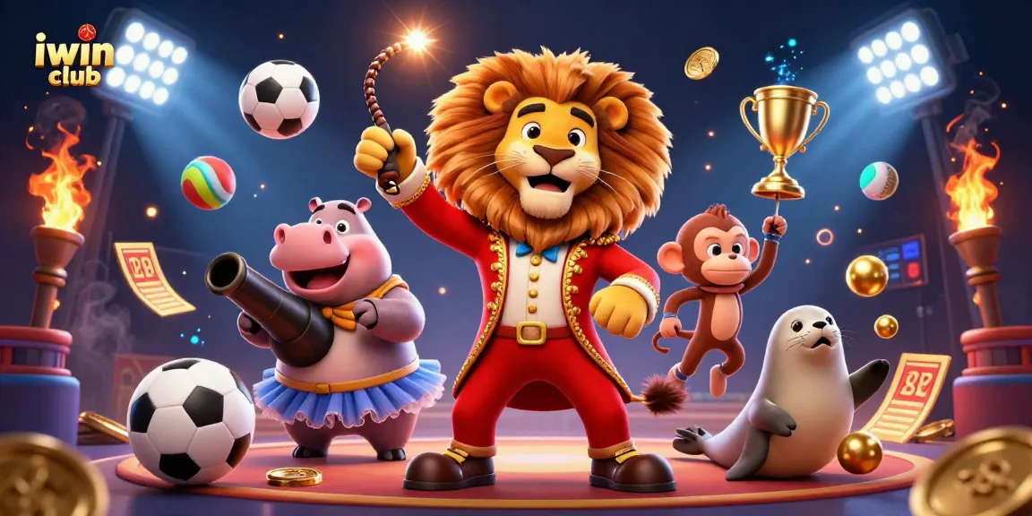 Experience thrilling gameplay at iwin club with dynamic characters and sports elements in a vibrant digital scene.