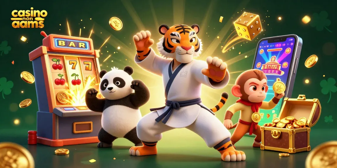 Immagine di casinò non AAMS con un maestro di kung fu e un panda, pieni di giochi e divertimento