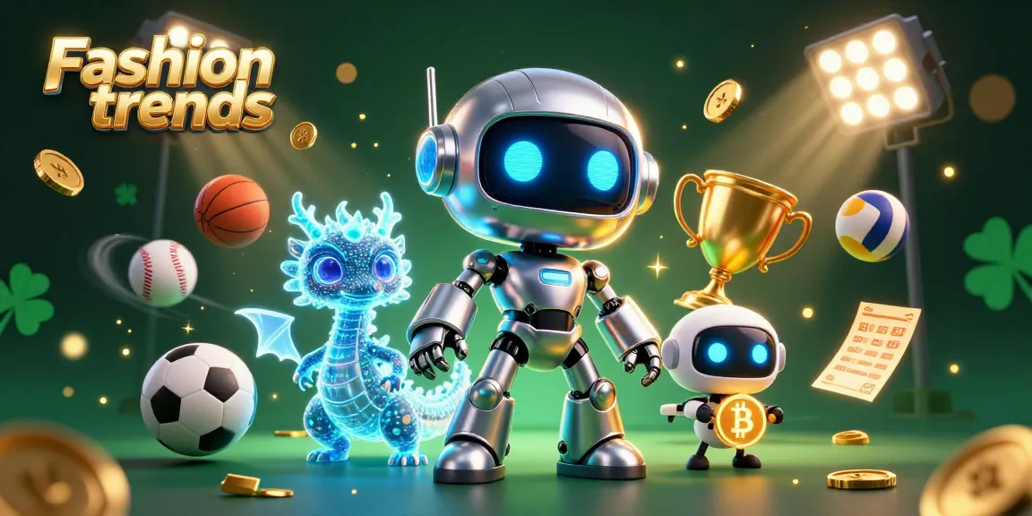Catch exciting Fashion trends in this vibrant casino-themed 3D illustration filled with sports elements and symbols.